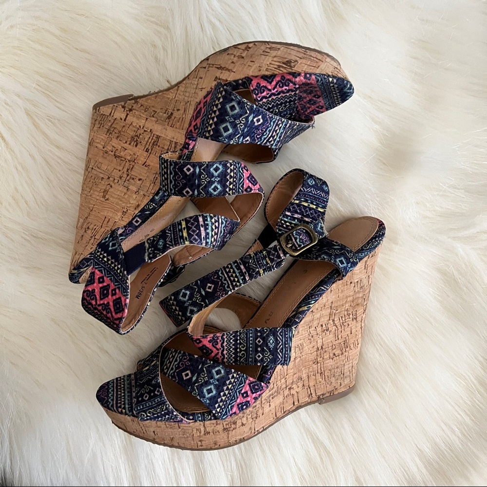 Chinese Laundry Marianne Open Toe Wedge Sandals sz 7